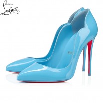 Christian Louboutin Hot Chick Blue Patent Leather 100 mm Shoes
