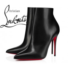 Christian Louboutin So Kate Booty 100 mm Black Leather Ankle Boots