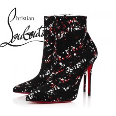 Christian Louboutin So Kate Booty 100 mm Black/White Creative Leather Ankle Boots