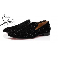 Christian Louboutin Dandelion In Black Creative Leather Flat Loafers