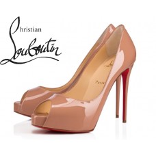 Christian Louboutin New Very Prive 120 mm Nude Patent Leather Platforms