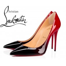 Christian Louboutin Kate 100 mm Black/Red Patent Leather Pumps