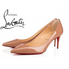 Christian Louboutin Kate 70 mm Nude Patent Leather Pumps