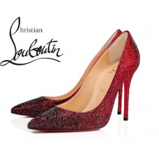Christian Louboutin 100 mm Kate Strass In Black Strass Pumps