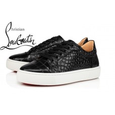 Christian Louboutin Vieirissima In Black Calf Sneakers