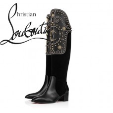 Christian Louboutin Alixos 55 mm Black Calf Tall Boots
