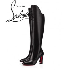 Christian Louboutin Eleonor Botta 85 mm Black Calf Tall Boots