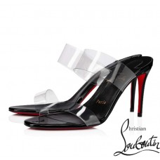 Christian Louboutin Just Nothing 85 mm Black Patent Leather Sandals